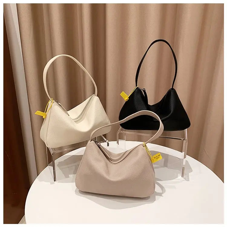 Women's PU Leather Armpit Shoulder Bag Chain Handbags