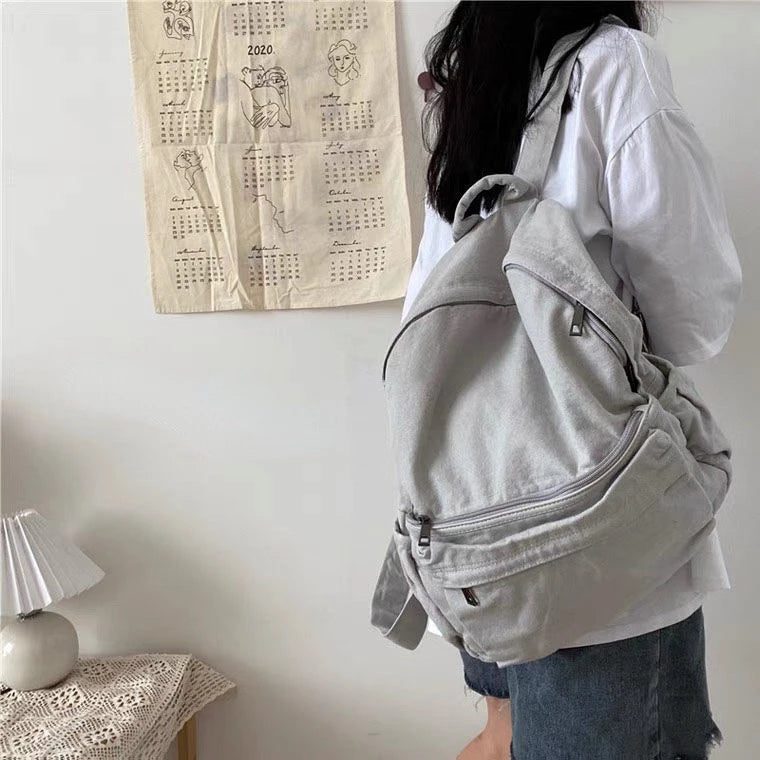 Women's Techwear Gothic Backpack Harajuku Canvas School Rucksack