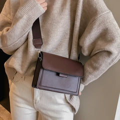 Women's Retro Brown Messenger Bag Casual Shoulder PU Leather Handbag