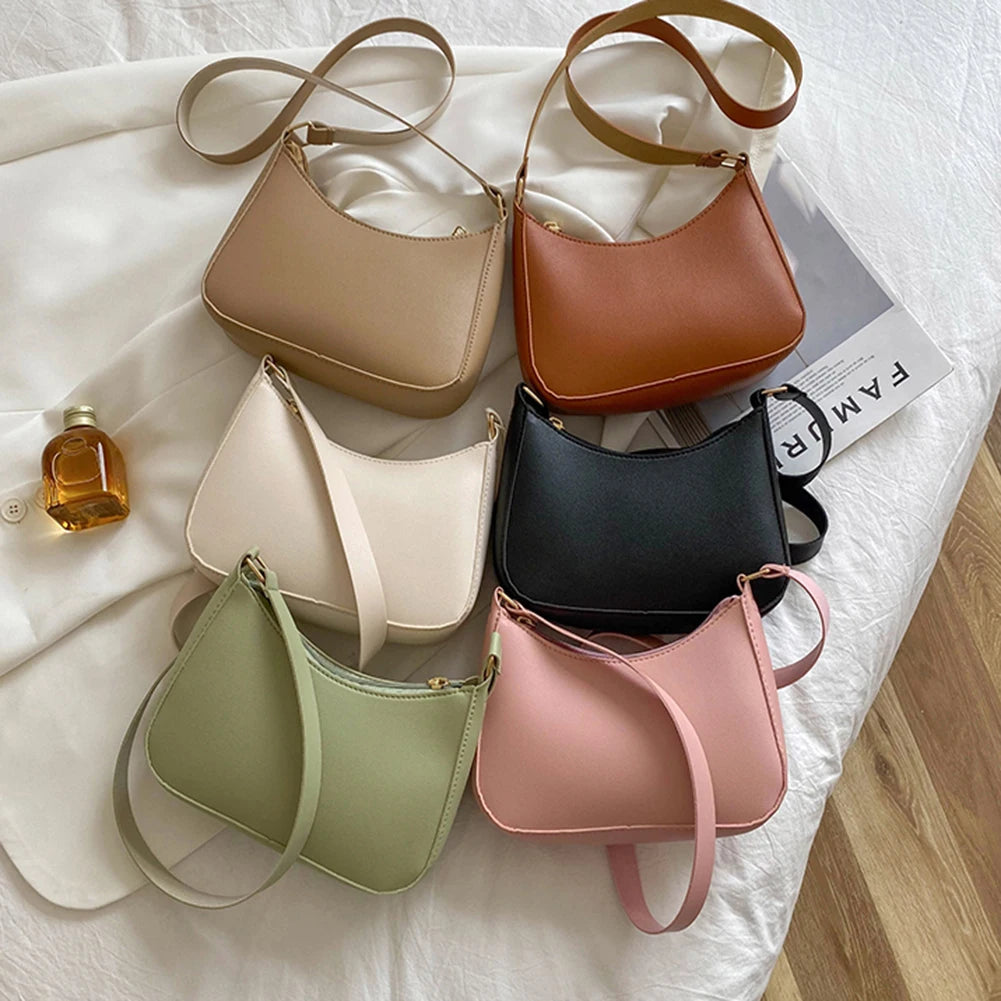 Retro PU Leather Shoulder Bag for Women