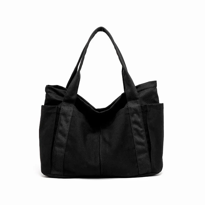 Women's Canvas Travel Shoulder Bag Large Capacity Shopper Tote Handbag