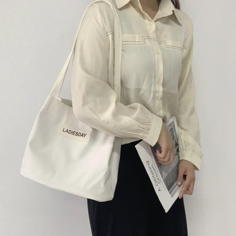 Waterproof Nylon Large Capacity Tote Shoulder Bag for Women