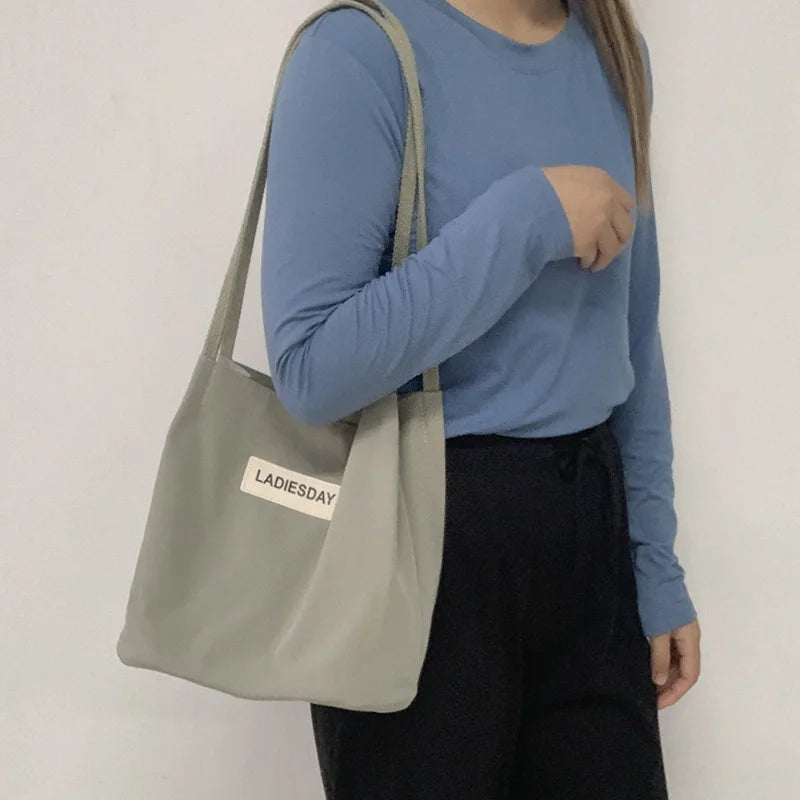 Waterproof Nylon Large Capacity Tote Shoulder Bag for Women