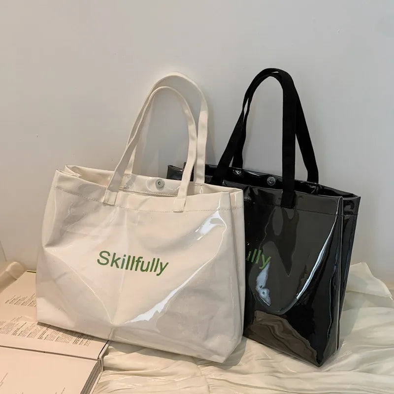 Women's Canvas Tote Bag Large Capacity Handbag Shoulder Shopping Bag