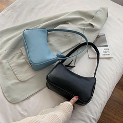 Soft PU Leather Women Shoulder Underarm Bags Solid Ladies Handbags