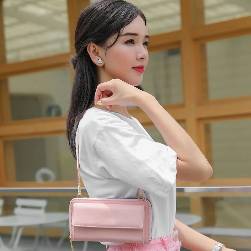 Women's Crossbody Handbag Solid Daily Clutch Touch Screen Phone Wallet