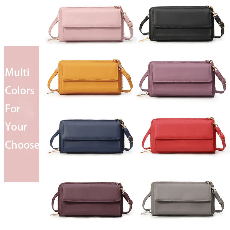 Women's Crossbody Handbag Solid Daily Clutch Touch Screen Phone Wallet
