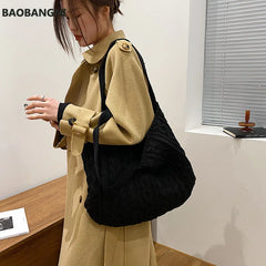 Women's Large Capacity Totes Casual Knitting Handbags Shoulder Bag