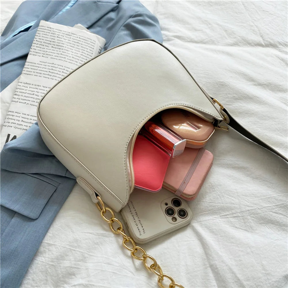 Soft Leather Handbag Purse Shoulder Bag Small Top-Handle Bag