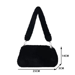 Women's Plush Animal Print Shopper Bag Handbag
