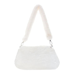 Women's Plush Animal Print Shopper Bag Handbag