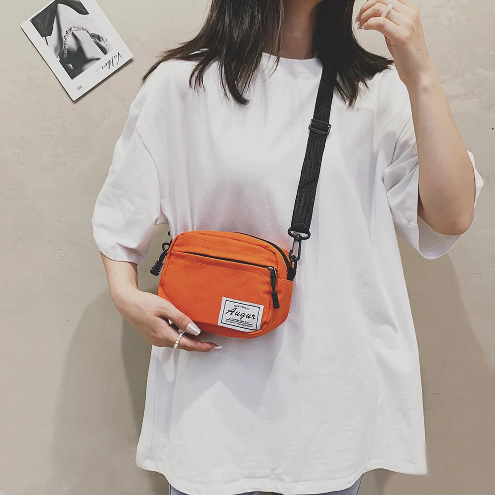 Harajuku Style Shoulder Pack Unisex Crossbody Bag Square Handbag