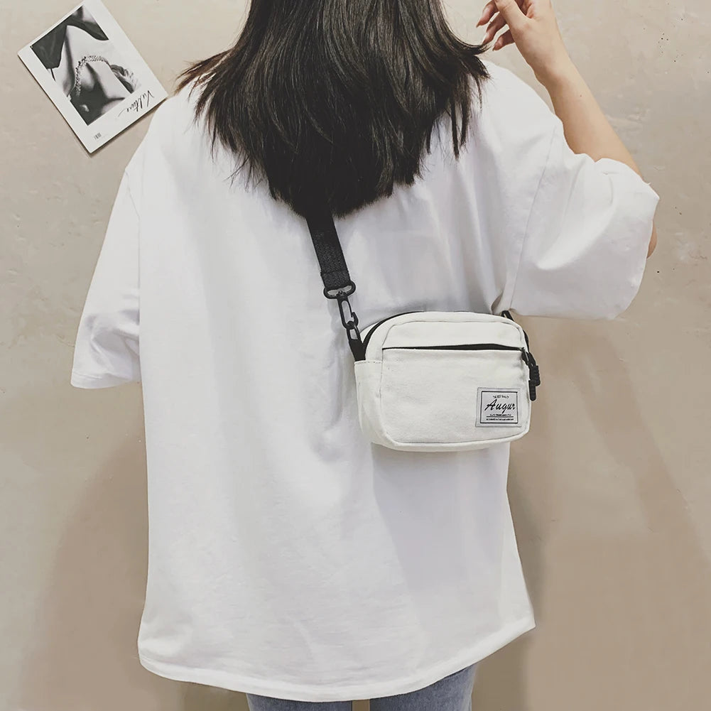 Harajuku Style Shoulder Pack Unisex Crossbody Bag Square Handbag
