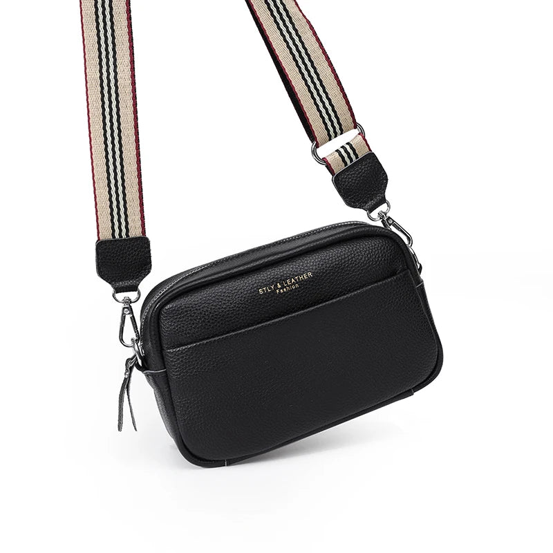 Women's Cowhide Crossbody Bag Soft Leather Shoulder Messenger Bag