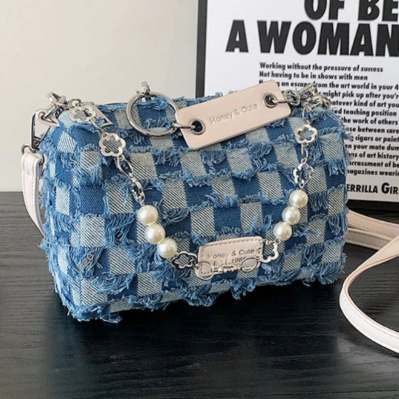 Women's Denim Shoulder Bag Chain Crossbody Casual Totes