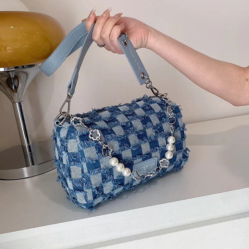 Women's Denim Shoulder Bag Chain Crossbody Casual Totes