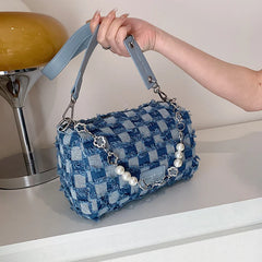 Women's Denim Shoulder Bag Chain Crossbody Casual Totes