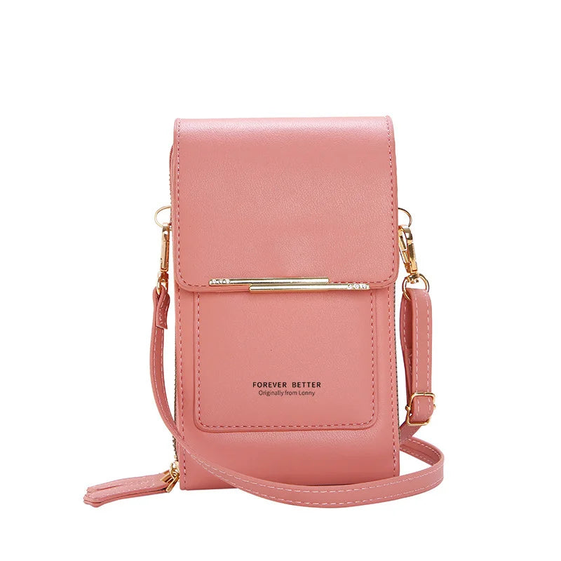 Women's Leather Crossbody Wallet Handbag
