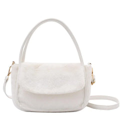 Women's Plush Messenger Bag Crossbody Handbag Totes Shoulder Bag