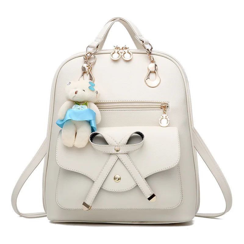 Women's PU Leather Backpacks, Casual School Bags