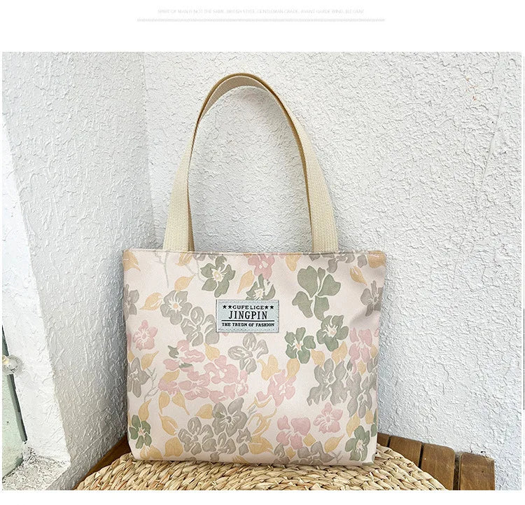 Women's Canvas Bag High-capacity Cosmetic Bag Lady Shoulder Bag