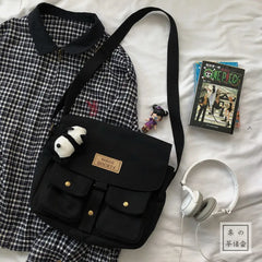 Women's Canvas Bag Japanese Harajuku Messenger Bag