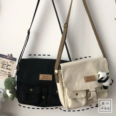 Women's Canvas Bag Japanese Harajuku Messenger Bag