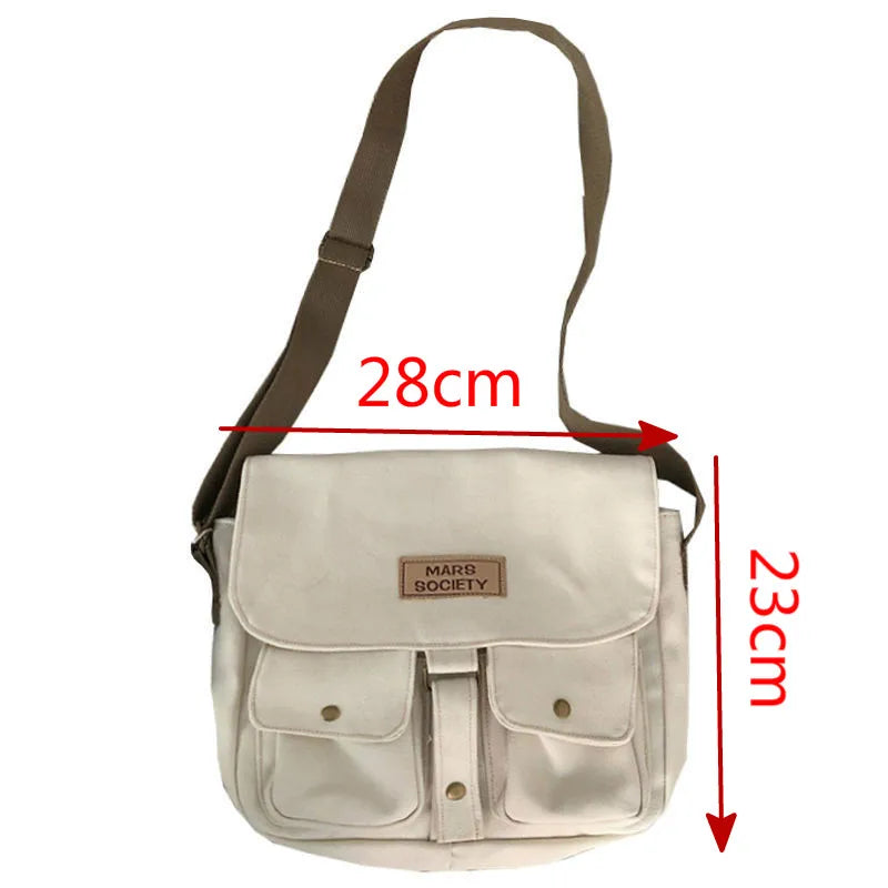 Women's Canvas Bag Japanese Harajuku Messenger Bag