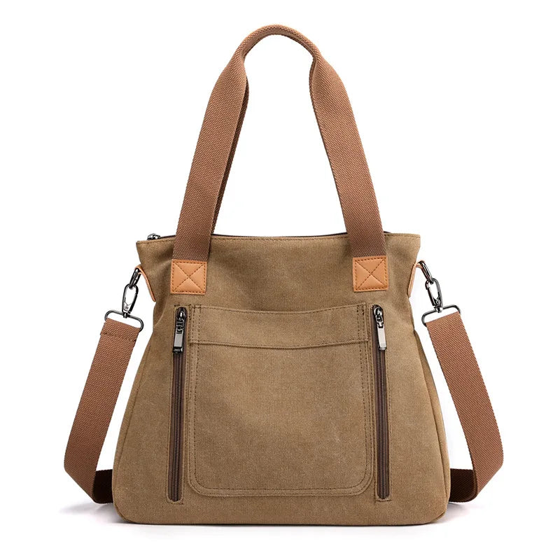 Women's Canvas Shoulder Bag, Large Capacity Crossbody Bag