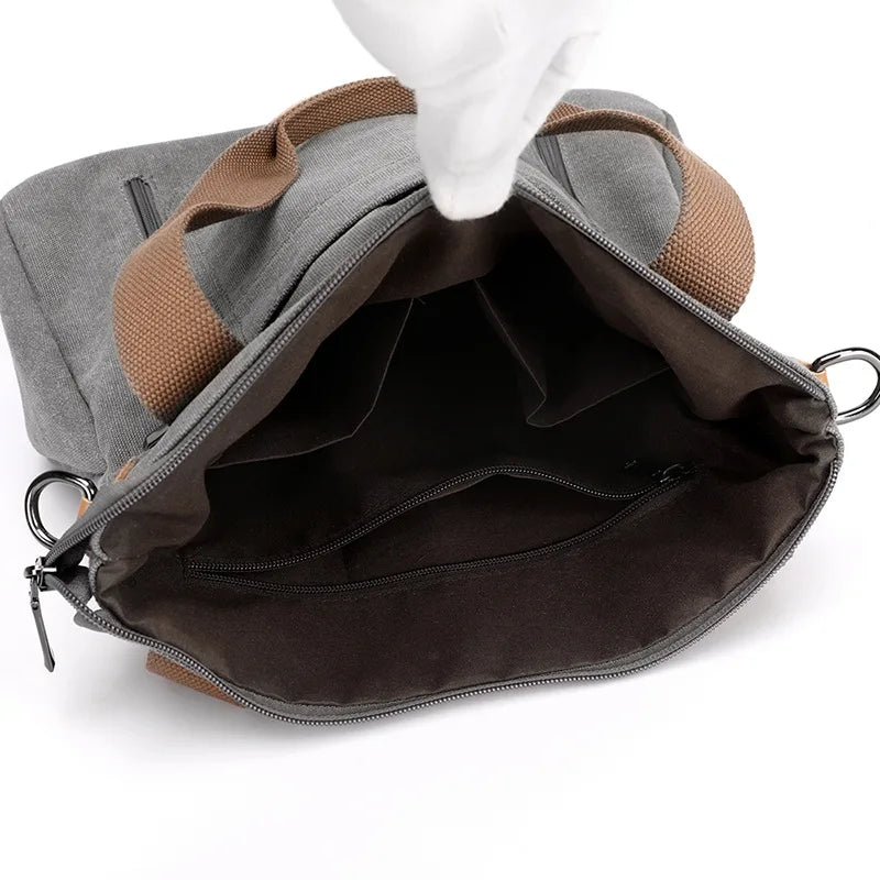 Women's Canvas Shoulder Bag, Large Capacity Crossbody Bag