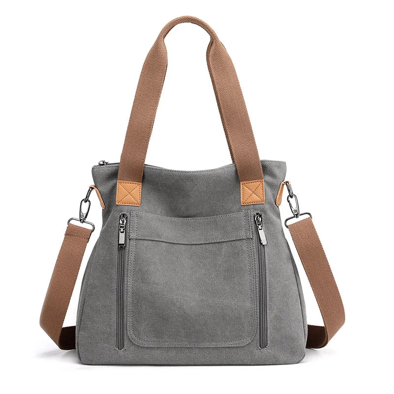 Women's Canvas Shoulder Bag, Large Capacity Crossbody Bag