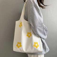 Women's Large Canvas Shoulder Bag Cotton Tote Shopper Handbag
