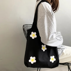 Women's Large Canvas Shoulder Bag Cotton Tote Shopper Handbag