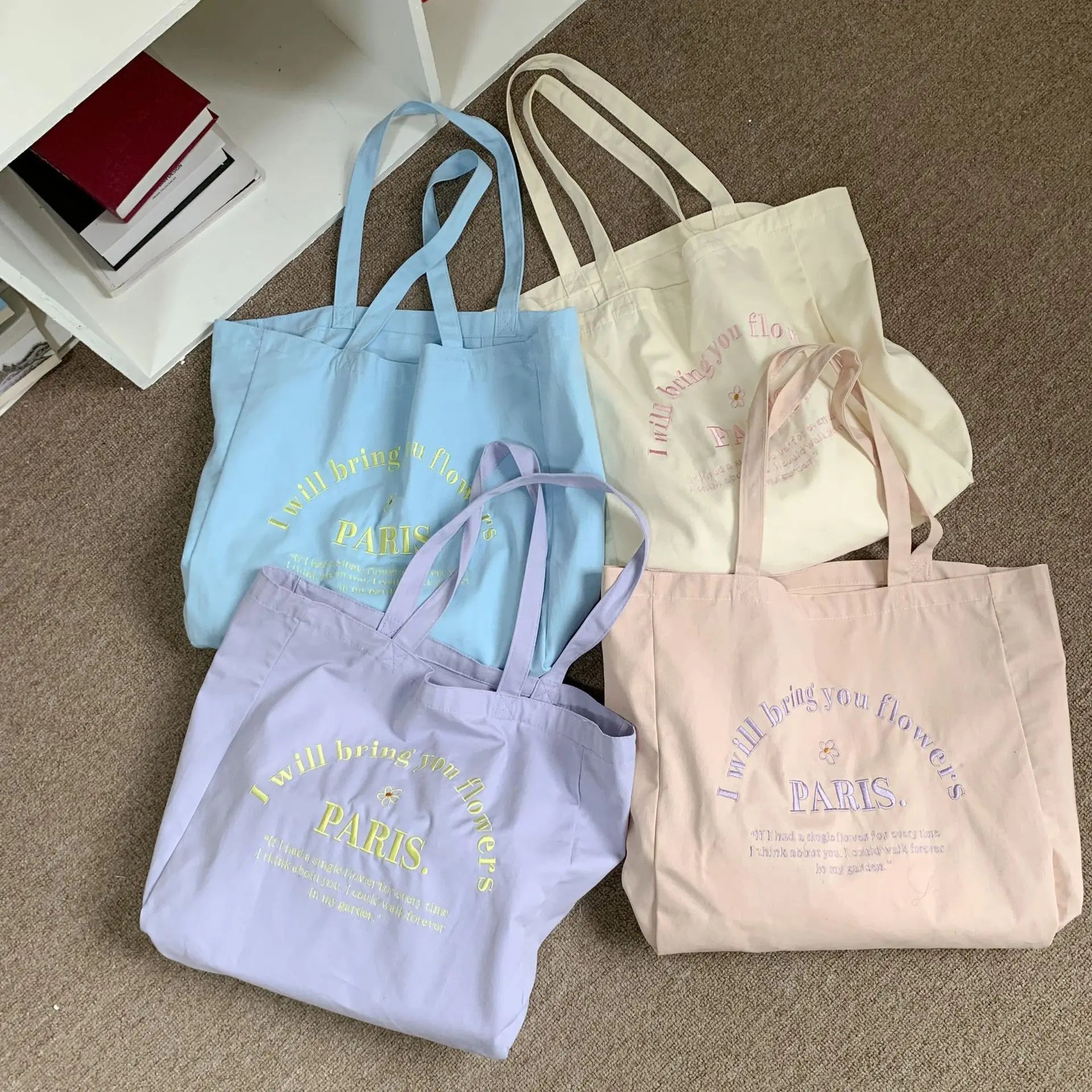 Canvas Shoulder Bag Large Capacity Eco Shopping Bag