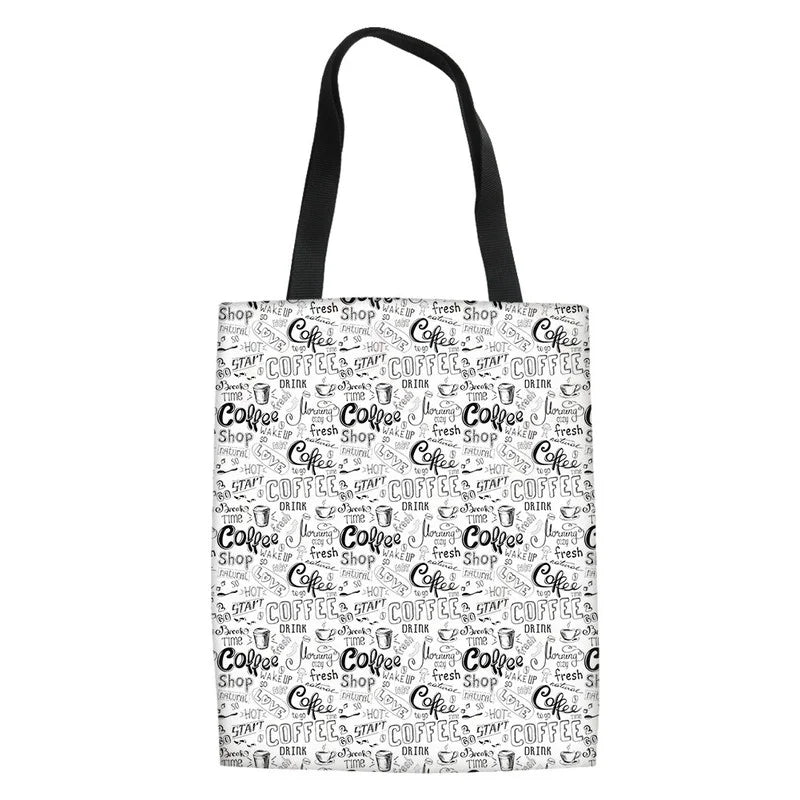 Women's Canvas Shoulder Bags British Style Ladies Folding Shopping Bag