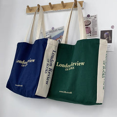 Women's Canvas Shoulder Shopper Bag Eco Big Shopping Bag Handbag Tote Book Bags