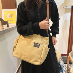 Canvas Tote Bag Casual Handbags Shoulder Bag Large Capacity Women Crossbody Bags