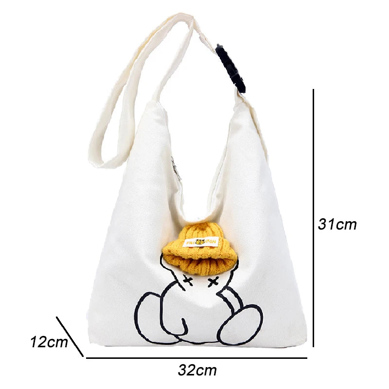 Women's Canvas Tote Bags Large Capacity Ladies Shoulder Bags
