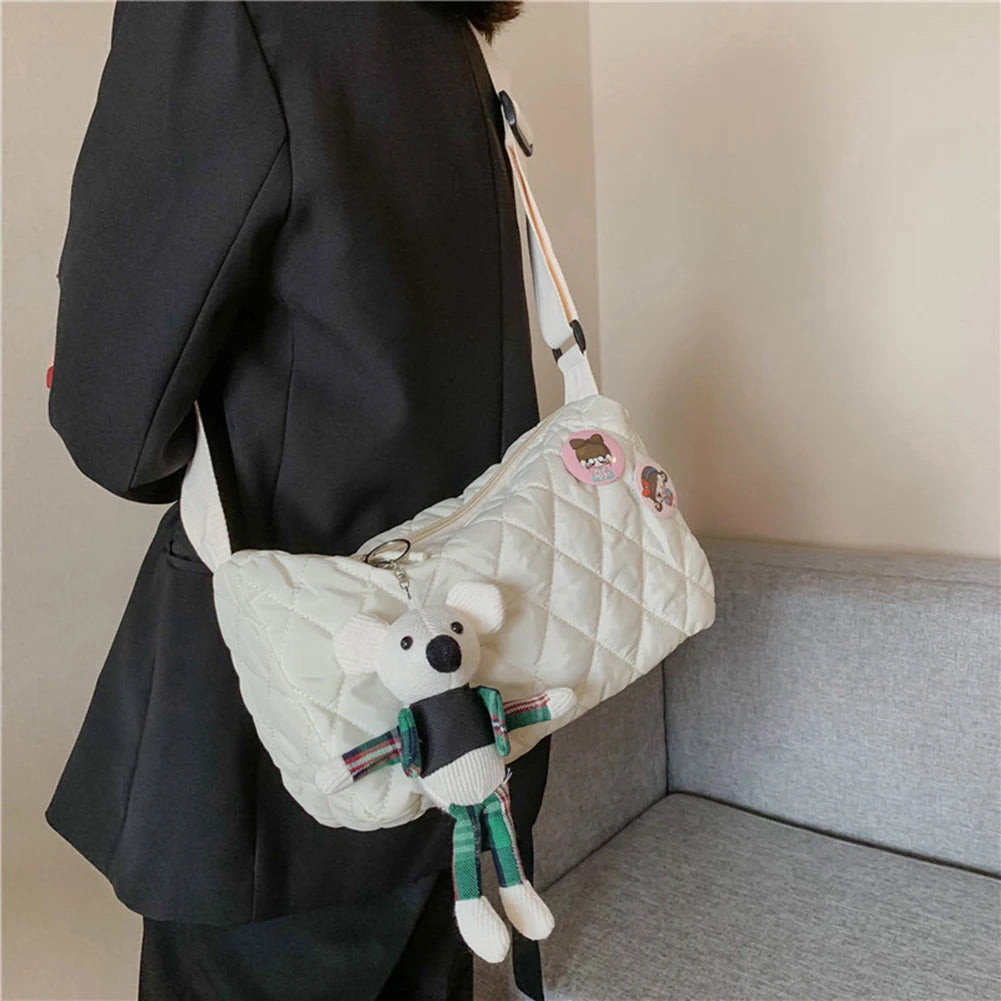 Women's Crossbody Bag Rhombus Pattern Handbag Satchel Shoulder Bags