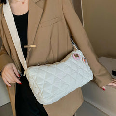 Women's Crossbody Bag Rhombus Pattern Handbag Satchel Shoulder Bags
