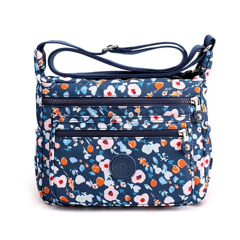 Women's Waterproof Floral Crossbody Bag Messenger Tote