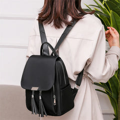 Women's Tassel Backpack School Bookbag Daypack Shoulder Bag For Teen Girls