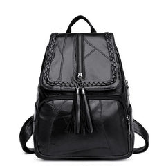 Women's Leather Backpack with Multi-Pocket Large Capacity for Outdoor Travel