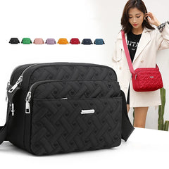 Women's Nylon Crossbody Messenger Tote Handbag Large