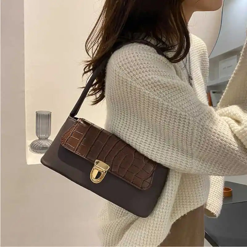 Women's Shoulder Underarm Bag Retro Small Square Bag