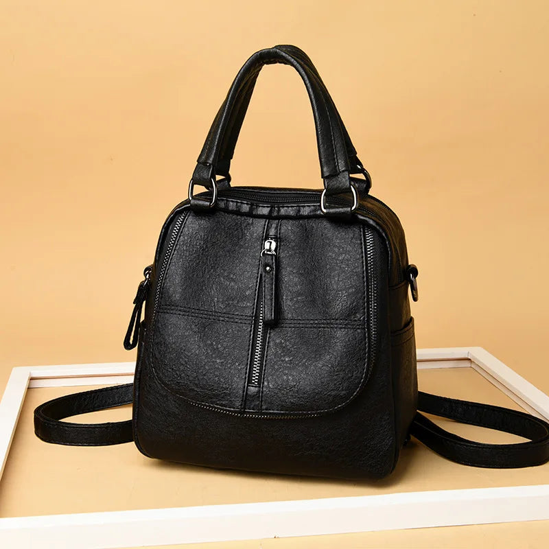 Women's Leather Shoulder Bag for Mobile Phone Keys
