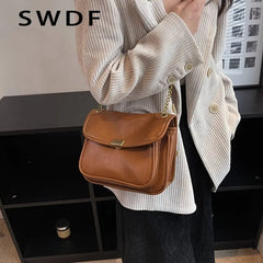 Oilskin Chain Bag Casual Shoulder Bag for Women