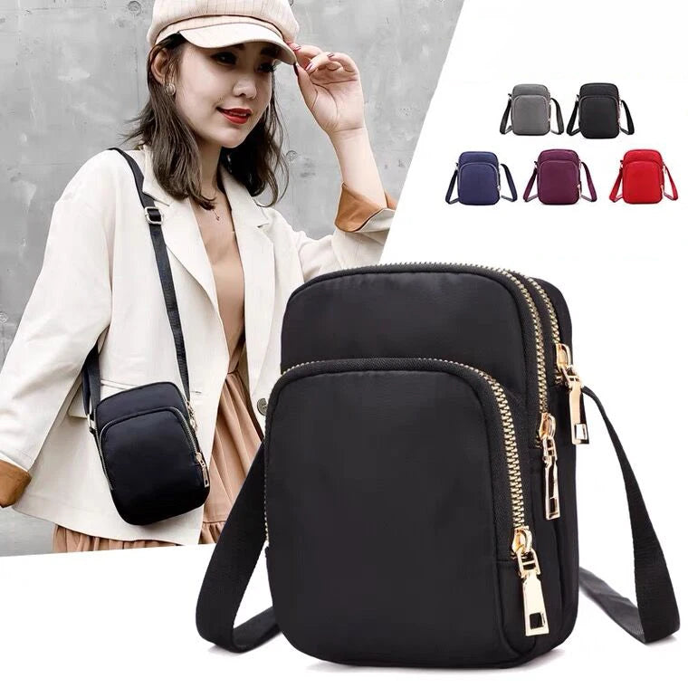 Women's Crossbody Shoulder Bag with Zipper, Multifunctional Storage Pouch