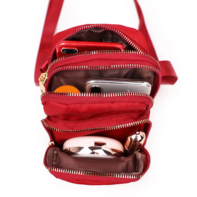 Women's Crossbody Shoulder Bag with Zipper, Multifunctional Storage Pouch