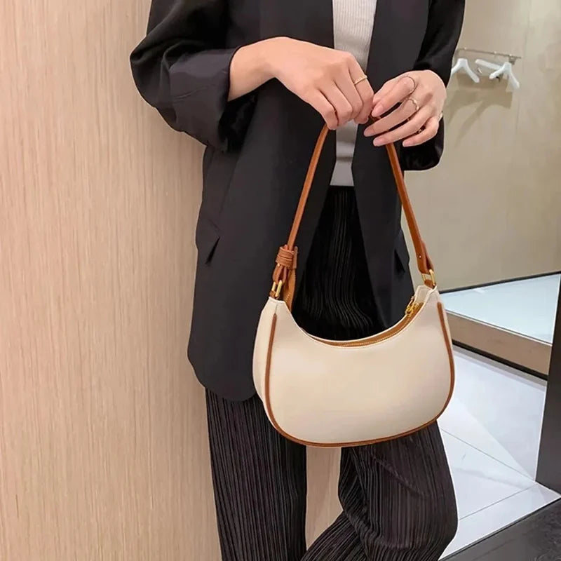Small Clutch Handbag PU Leather Shoulder Hobos Bag